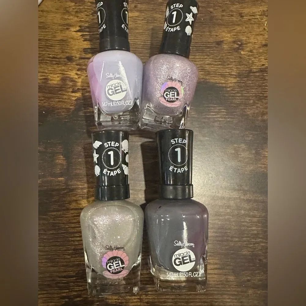 Sally Hansen miracle gel nail polish bundle purple gray